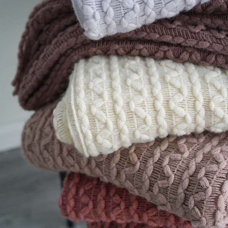 100 Acrylic Knit Throw Blanket